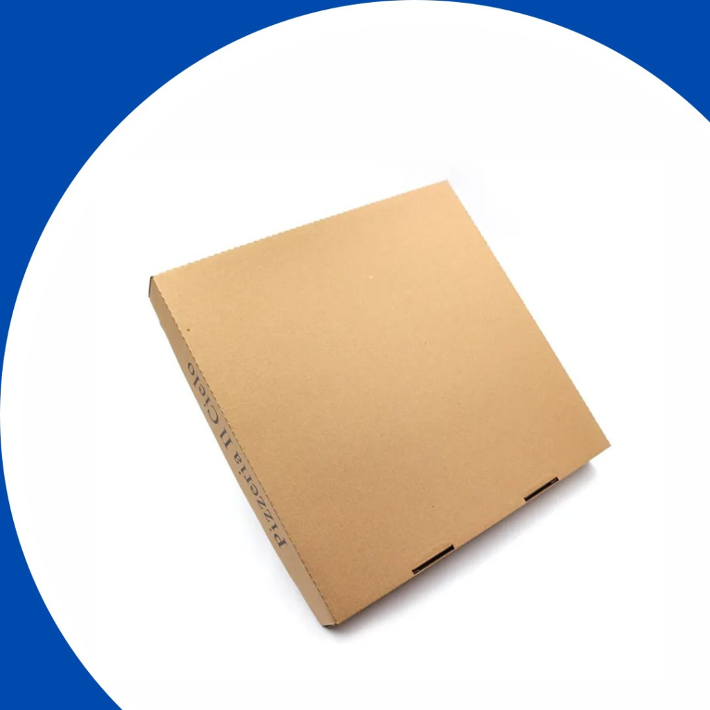 Custom Designed Kraft Paper Pizza Box,