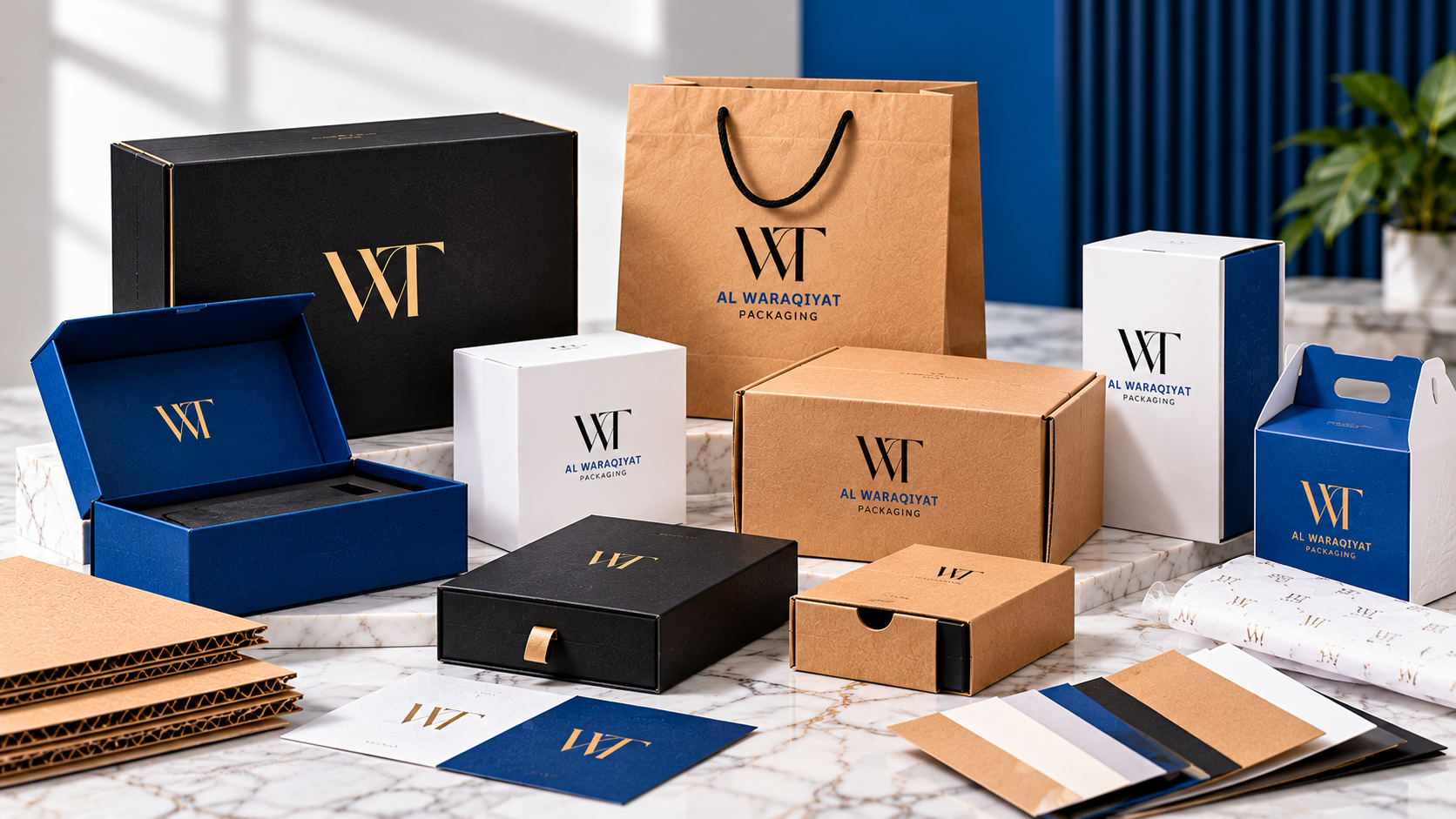 Custom packaging cost factors showing printing samples, foil stamping, textured paperboard and corrugated packaging materials